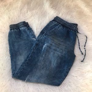 Target brand denim joggers size small